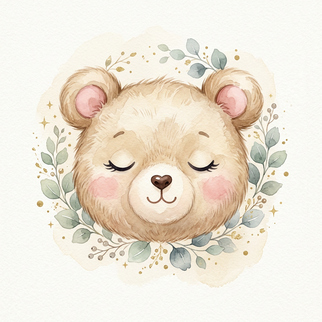 Ours teddy aquarelle